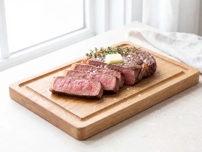 סטייק אנטריקוט בסו ויד וצריבה, לפי מדריך Anova